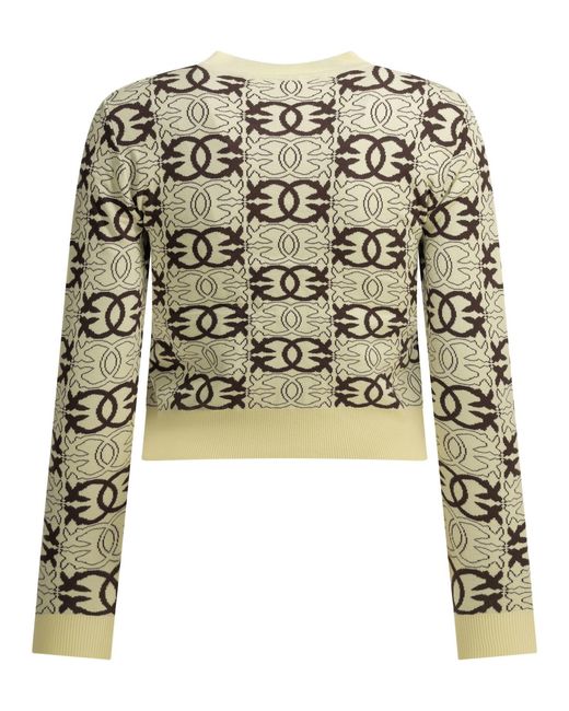Pinko White Long-Sleeve Knit Top