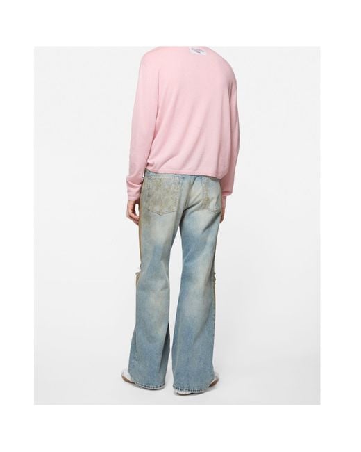 Acne Pink Cotton Sweater for men