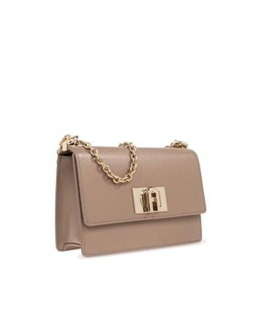 Furla Natural Logo Chain Shoulder Bag