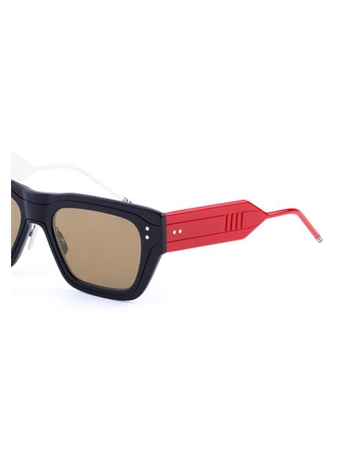Thom Browne Multicolor Eyewear Rectangle Frame Sunglasses