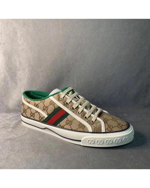 Gucci White Gg Tennis 1977 Low-Up Sneakers
