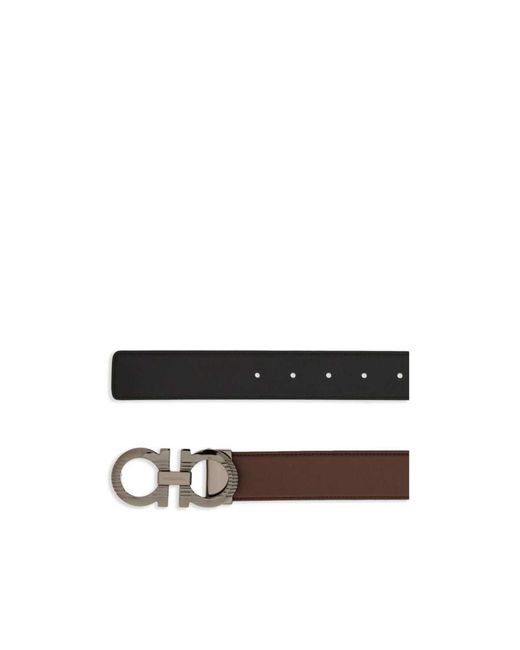 Ferragamo White Double-Sided Belt for men