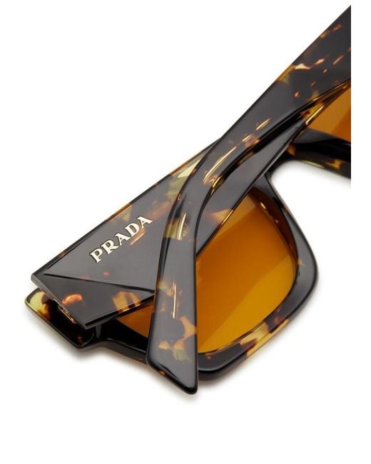 Prada Metallic Square-Frame Sunglasses