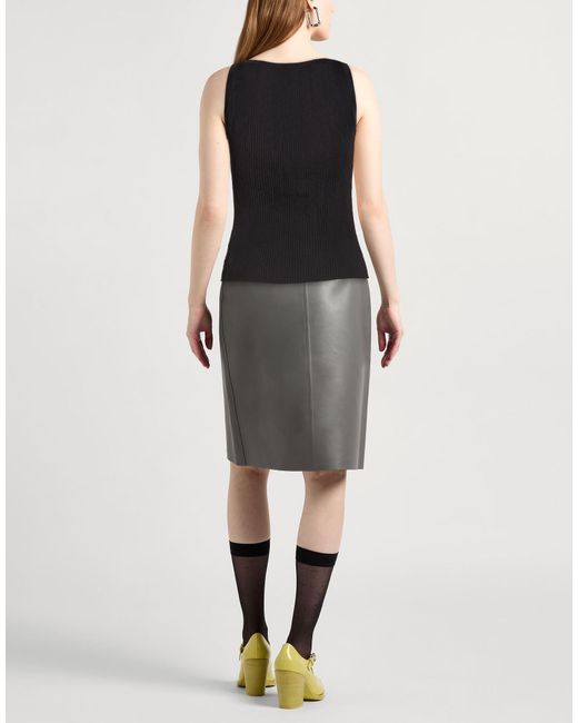 Burberry Black Solid Color Sleeveless T-Shirt