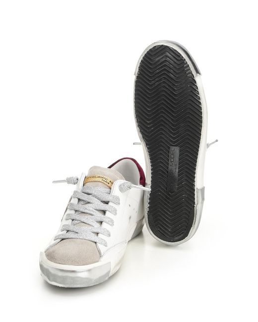 Philippe Model White Logo Strap Sneakers