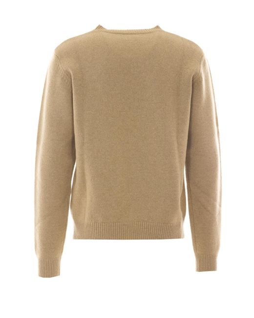 A.P.C. Natural Logo Crewneck Knitted Sweater for men