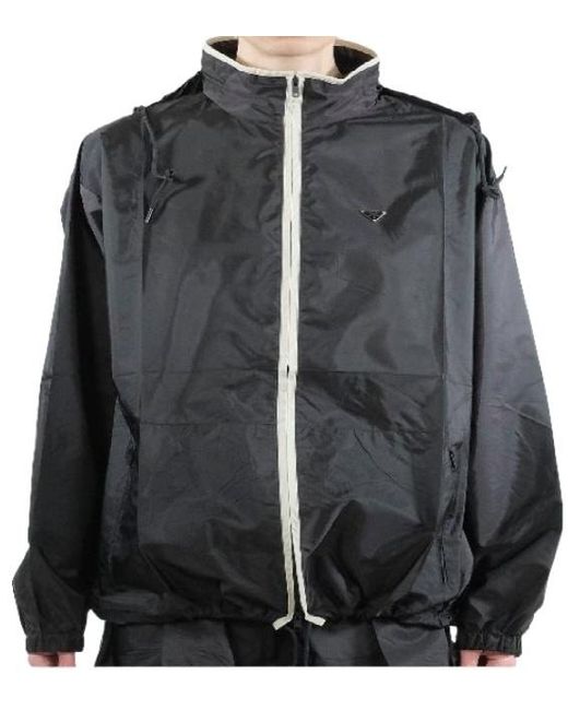 Prada Black Vanilla Renylon Zip Blouson