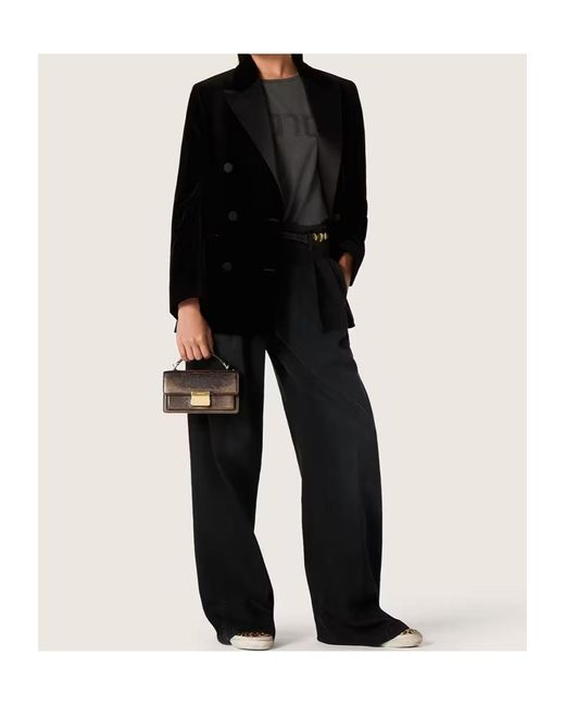 Golden Goose Deluxe Brand Black Double Breasted Velvet Blazer