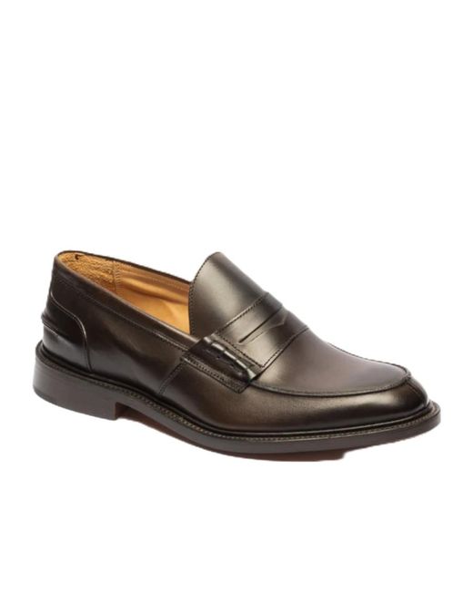 Tricker's Brown Round-Toe Business Casual Shoes for men