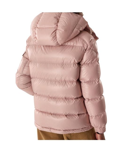 Moncler Pink Long-Sleeved Down Jacket
