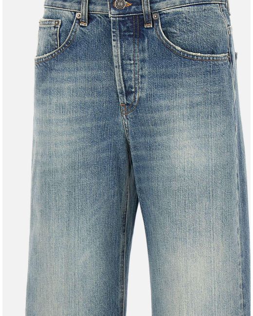 Dondup Blue Jacklyn Distressed High-Waisted Jeans