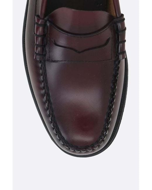 G.H.BASS Brown Round-Toe Loafers for men