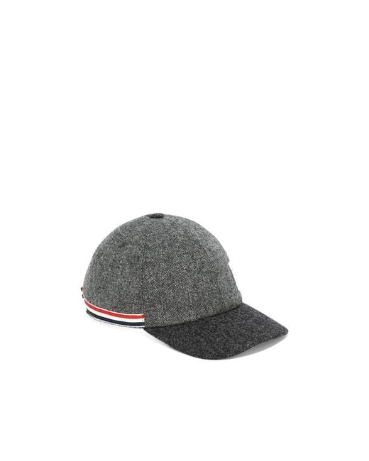Thom Browne Gray 4-Bar Rwb Baseball Cap for men