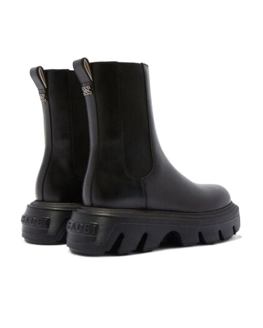 Casadei Black Generation C Round Toe Ankle Boots
