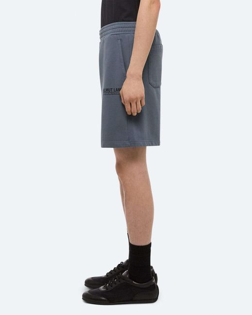 Helmut Lang Blue Elastic Waist Shorts for men