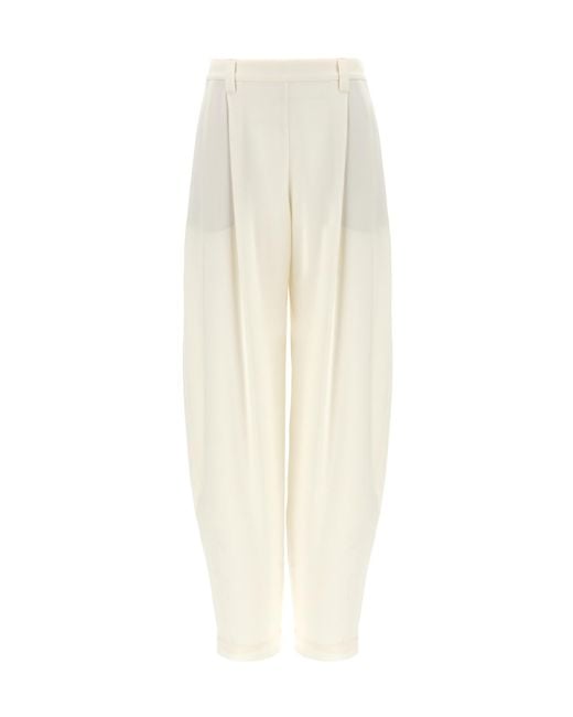 Brunello Cucinelli White Slouchy Pants