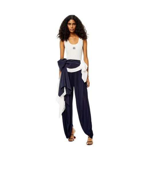 Loewe Blue Peplum Draped Belt