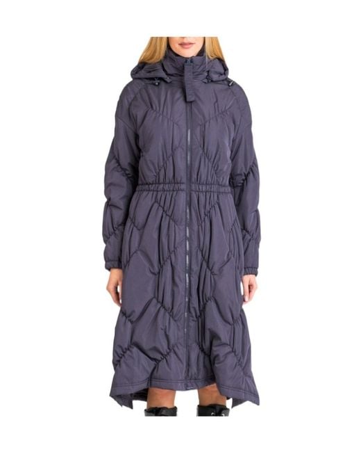 Emporio Armani Blue Quilted Coat