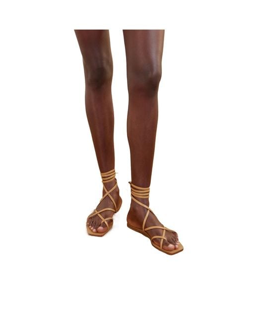 Aeyde Metallic Norah Leather Sandals