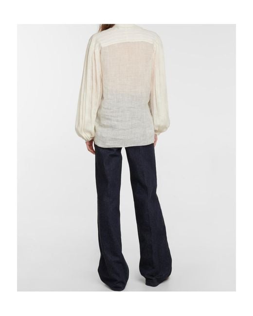 Gabriela Hearst White Long Sleeve Shirt