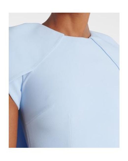 Safiyaa Blue Shawl Crepe Dress