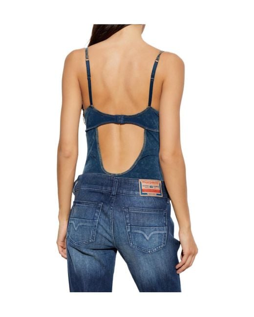 DIESEL Blue Tilda-Dnm Denim Bodysuit