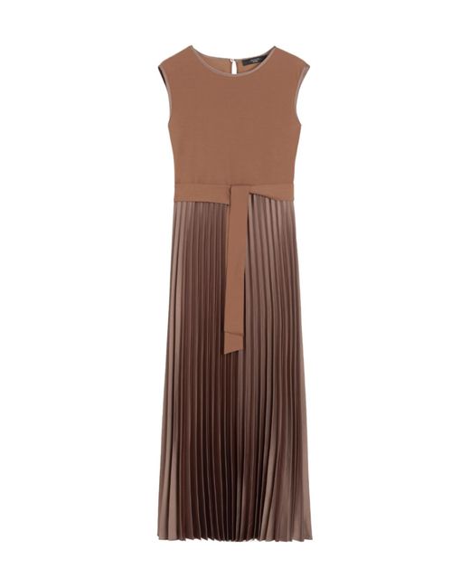 Weekend by Maxmara Brown Sleeveless Jersey Dress