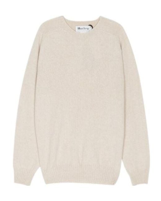 Harley Of Scotland White Long-Sleeved Sweater for men