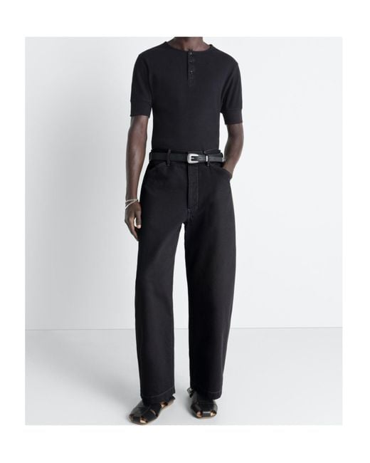 Lemaire Black Maxi Workwear Pants for men
