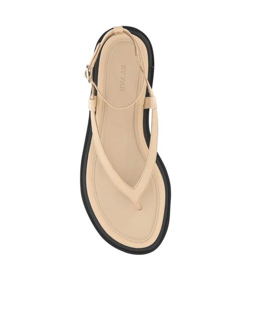 By Far White Cece Flatform Sandals
