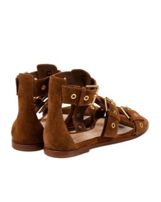 Gianvito Rossi Brown Suede Sandals