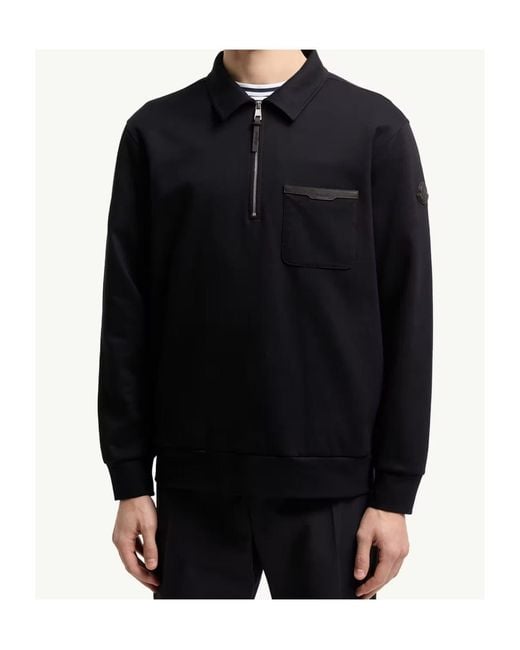 Moncler Blue Zip-Throughs for men
