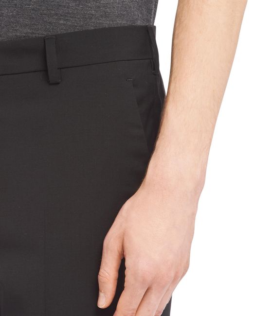 Prada Black Straight Leg Tailored Pants for men