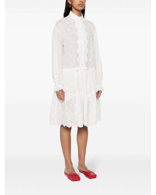 Ermanno Scervino White Midi Dress