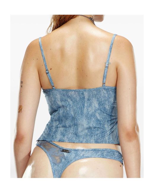 DIESEL Blue X Savage X Fenty Lace Panelled Stretch Camisole