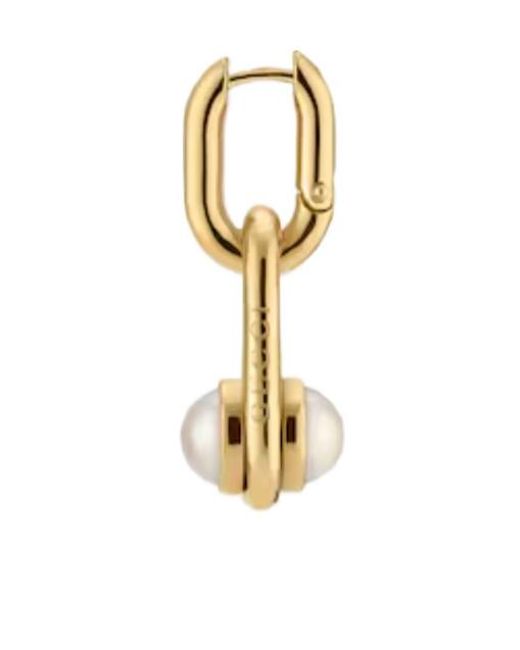 Gucci Metallic Earrings With Mobile Pearls