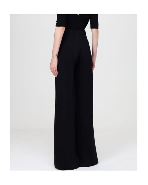Ermanno Scervino Black Belted Wide-Leg Pants