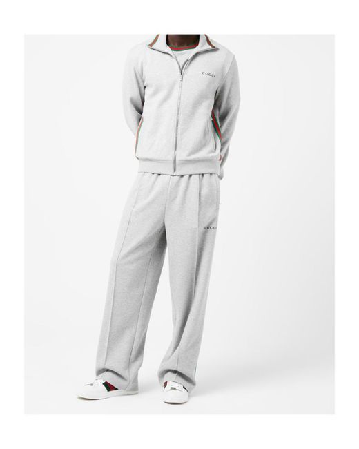 Gucci White Full-Zip Fleece Sweatshirt for men