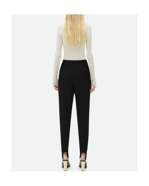Bottega Veneta Black Structured Stirrup Pants