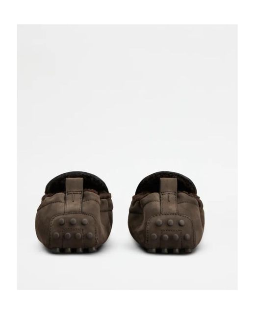 Tod's Brown Glove Gommino Loafers