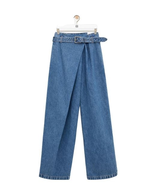 Loewe Blue Draped Jeans