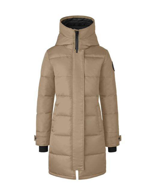 Canada Goose Natural Shelburne Logo-Patch Parka