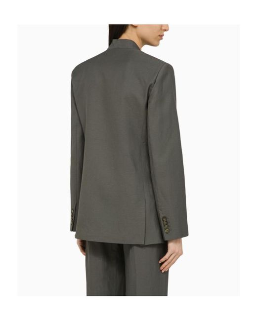 Loulou de Saison Gray Single-Breasted Blazer