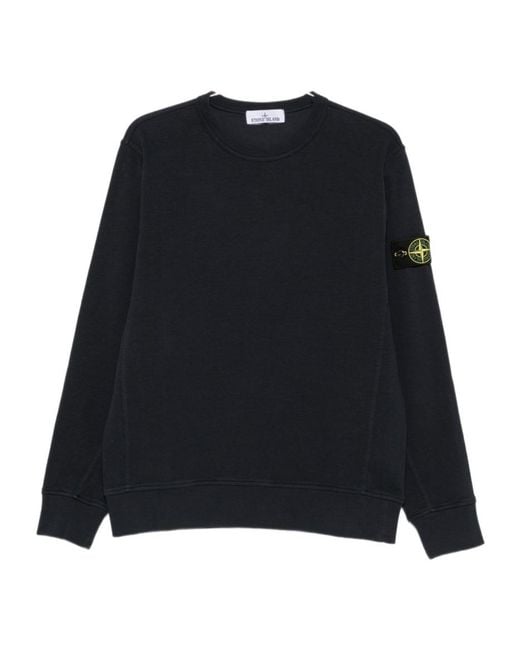 Stone Island Black Crew-Neck Sweatshirt for men