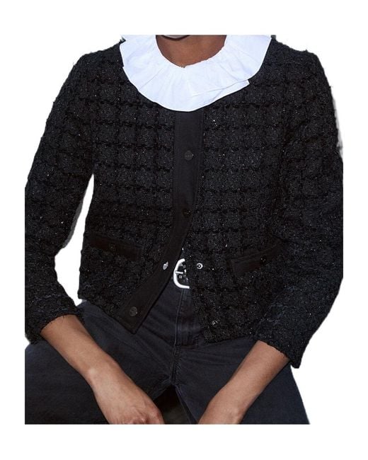 Liu Jo Black Bouclé Jacket
