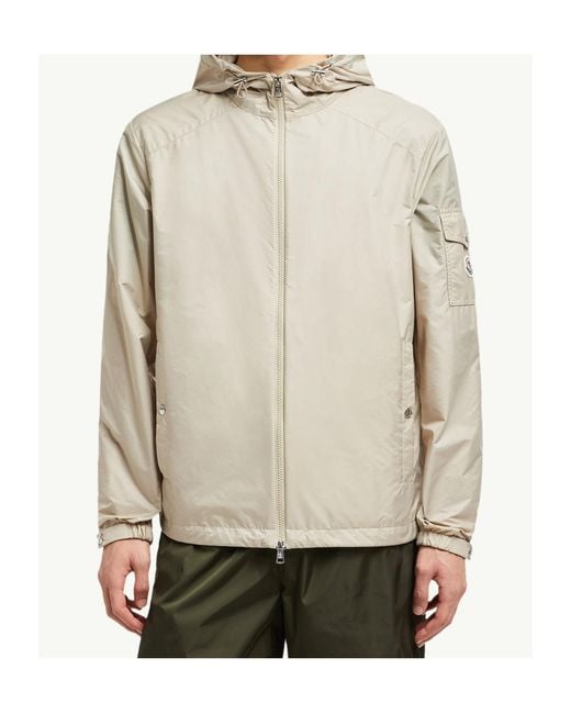 Moncler White Logo Hooded Jacket for men
