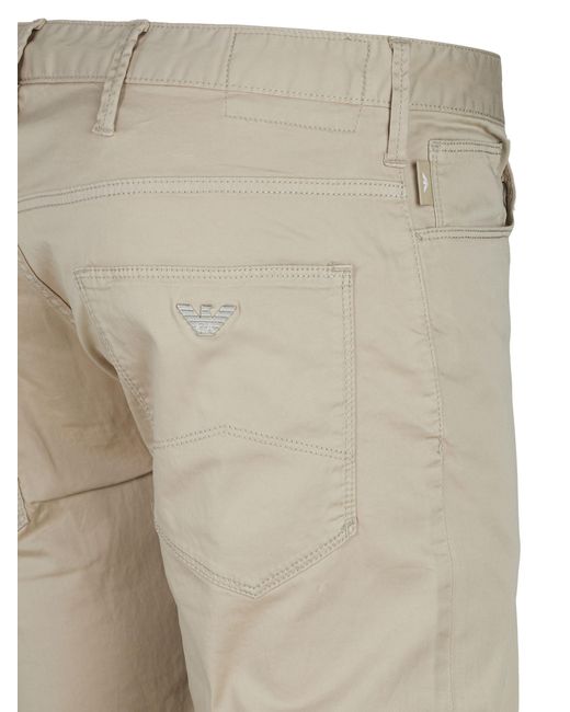 Emporio Armani Gray Straight Casual Pants for men