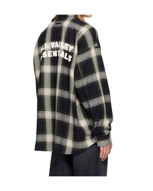 Fear Of God Gray Plaid Shirt for men