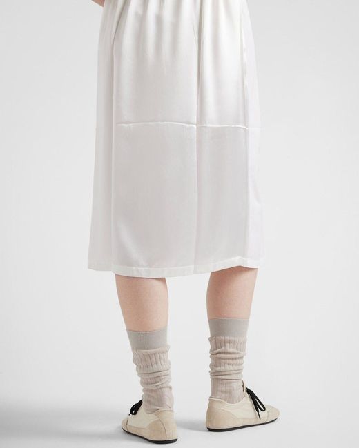 Prada White Drawstring Shirt Dress
