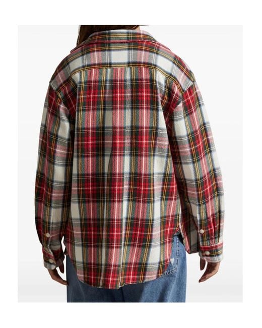 Polo Ralph Lauren Red Checked Curved Hem Shirt